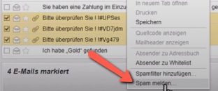 Spam rausfiltern