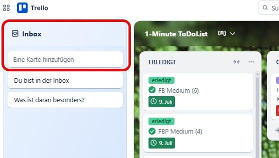 Die neue Trello-Inbox
